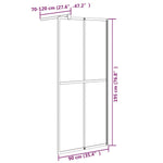Walk-in Shower Screen 90x195cm Dark Tempered Glass 151885