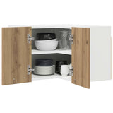 Hanging Cabinet Artisan Oak and White 57 x 57 x 40 cm 884193