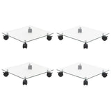Plant Rollers 4 pcs 35x35 cm Tempered Glass Square 3144027