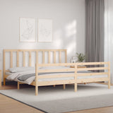 Bed Frame without Mattress 200x200 cm Solid Wood Pine 3193876