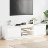 TV Cabinet White 140x35x40 cm Solid Wood Pine 840413