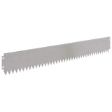 Lawn Edging 10 pcs 103 x 15 cm Steel Silver 8008362