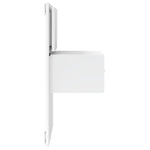 ZNTS Wall-mounted Bedside Cabinet with LED Lights White 848157