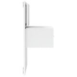 ZNTS Wall-mounted Bedside Cabinet with LED Lights White 848157
