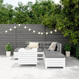 6 Piece Garden Sofa Set White Solid Wood Pine 3250705