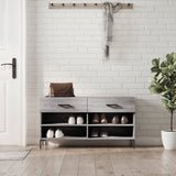 Shoe Bench Grey Sonoma 102x35x55 cm Engineered Wood 829746