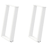 Dining Table Legs U-Shaped 2 pcs White 60x cm Steel 4012789