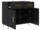 Sideboard Black Oak 69.5 x 34 x 90 cm Engineered Wood 882265