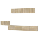 5 Piece TV Cabinet Set Sonoma Oak Engineered Wood 3114432