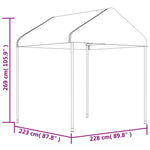 Gazebo with Roof White 15.61x2.28x2.69 m Polyethylene 3155507