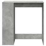 ZNTS Bar Table with Racks Concrete Grey 101x40x103.5 cm Engineered Wood 854367