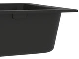 Kitchen Sink Black 76 x 48 x 30 cm Quartz and Resin 147081