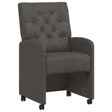 Dining Chairs with Wheels 2 pcs Black 58 x 67 x 97 cm 42017857