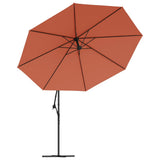 Cantilever Garden Parasol with Aluminium Pole 350 cm Terracotta 44508
