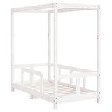Kids Bed Frame White 70x140 cm Solid Wood Pine 834511