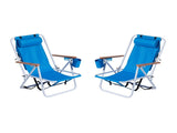 Folding Beach Chair Set of 2 for Adults, 4 Position Portable Backpack Foldable 58135440