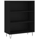 Highboard Black 69.5x32.5x180 cm Engineered Wood 3189566