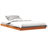 Bed Frame without Mattress Wax Brown 120x200 cm Solid Wood Pine 847151