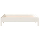 Stack Bed without Mattress White 90x190 cm Single Solid Wood Pine 820403