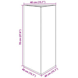 Garden Planter Triangular 40x34.5x75 cm Galvanized Steel 851167
