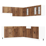 11 Piece Kitchen Cabinet Set "Porto" Old Wood Engineered Wood 3314939