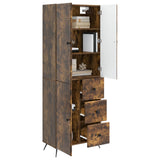 Cabinet Set 2 pcs Smoked Oak Engineered Wood 3416903