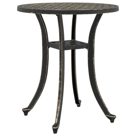 ZNTS Garden Table Bronze Ø48x53 cm Cast Aluminium 4002823