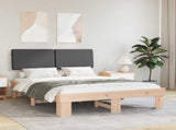 Bed Frame with Upholstered Headboard Dark Grey 120 x 190 cm 877365