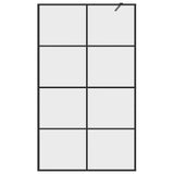 Walk-in Shower Wall with Clear ESG Glass 115x195 cm Black 151036