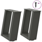 Coffee Table Legs U-Shaped 2 pcs Anthracite 30x cm Steel 4012738