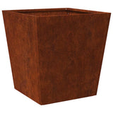 Garden Planters 2 pcs 40x40x40 cm Weathering Steel 851065