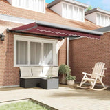 Manual Retractable Awning Burgundy 300x250 cm 3215318