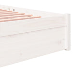 Bed Frame without Mattress White Solid Wood 200x200 cm 814970