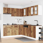 ZNTS 11 Piece Kitchen Cabinet Set Lucca Old Wood Engineered Wood 3314929