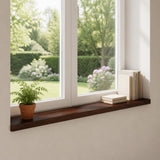 Window Sills 2 pcs Dark Brown 110 x 20 x 2 cm Solid Beech Wood 42048299