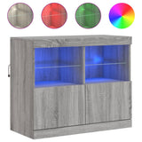 Sideboard with LED Lights Grey Sonoma 81x37x67 cm 836663