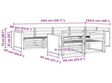 Sectional Sofa Set 6 pcs Natural Solid Acacia Wood 3384465