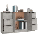 Sideboards 3 pcs Concrete Grey Engineered Wood 3115839