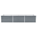Garden Raised Bed Galvanised Steel 240x80x45 cm Grey 44842