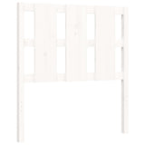 Bed Frame without Mattress White Single Solid Wood 3194082