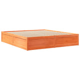 Bed Frame without Mattress Wax Brown 180x200 cm Super King Solid Wood Pine 3282368
