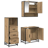 Bathroom Furniture Set 3 pcs Artisan Oak Engineered Wood 3402433