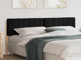 Upholstered Headboard Brown and Black 160 cm Solid Pine Wood 880170