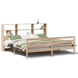 Bookcase Bed without Mattress 200x200 cm Solid Wood Pine 3321907