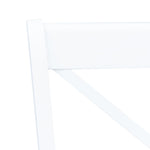5 Piece Dining Set Solid Rubber Wood White 276869