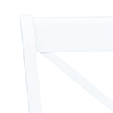 5 Piece Dining Set Solid Rubber Wood White 276869