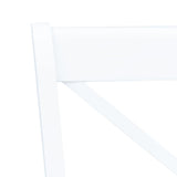 5 Piece Dining Set Solid Rubber Wood White 276869