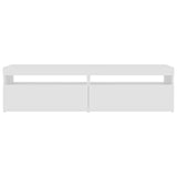 TV Cabinets 2 pcs with LED Lights White 75x35x40 cm 804392