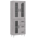Highboard Grey Sonoma 69.5x34x180 cm Engineered Wood 3198631