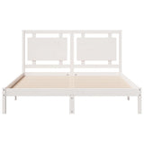 Extra Long Bed Frame without Mattress White 140x210 cm Solid Wood 3309188